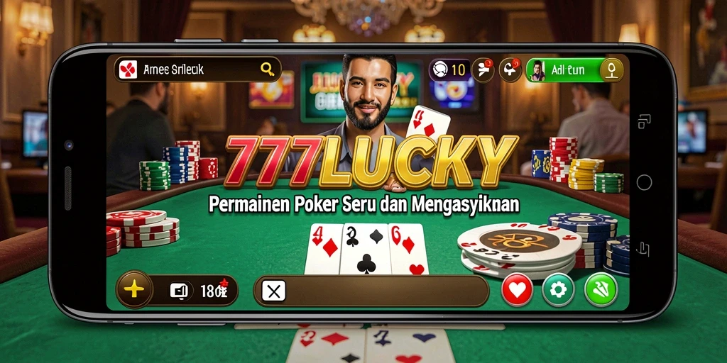 Gameplay seru Poker di 777LUCKY dengan banyak aksi.
