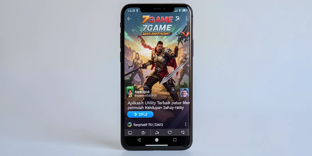 Tampilan menarik dari antarmuka aplikasi 7GAME yang memudahkan pengguna.