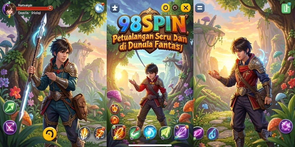 Screenshot menunjukkan aksi seru dalam game petualangan 98SPIN.