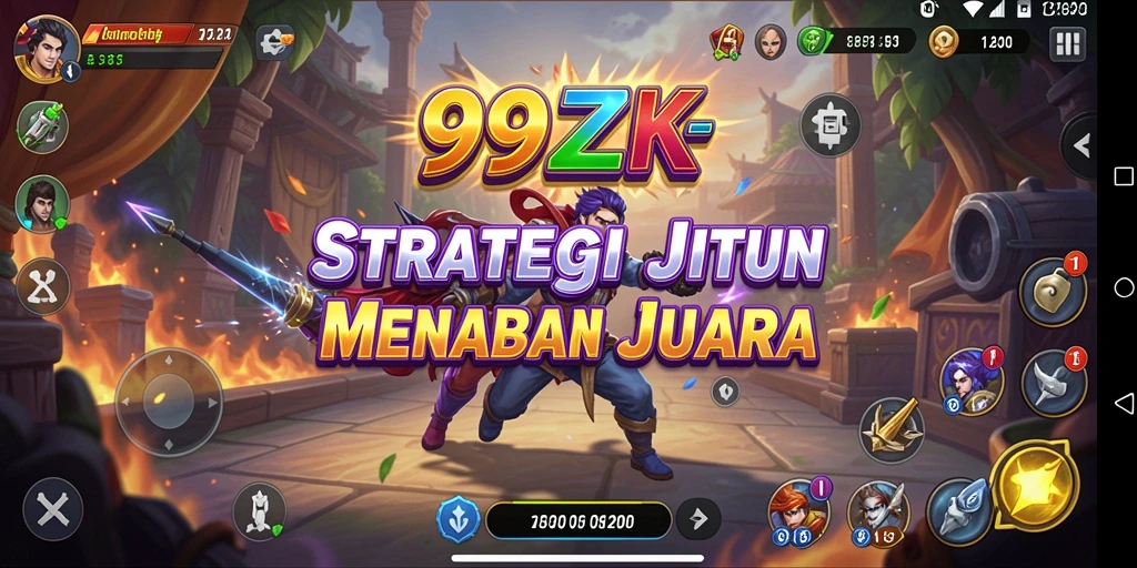 Gameplay strategi intens dalam 999ZK yang menampilkan pertempuran taktis.