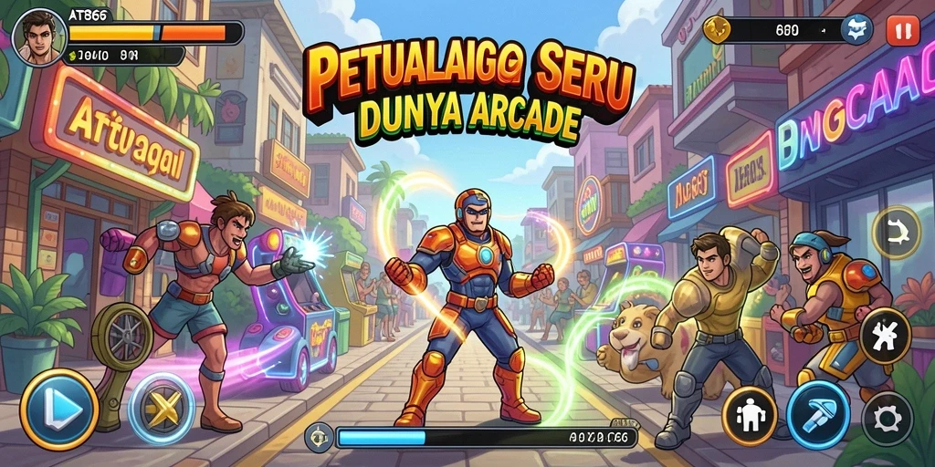 Screenshot AT866 menampilkan aksi seru dalam gameplay arcade.