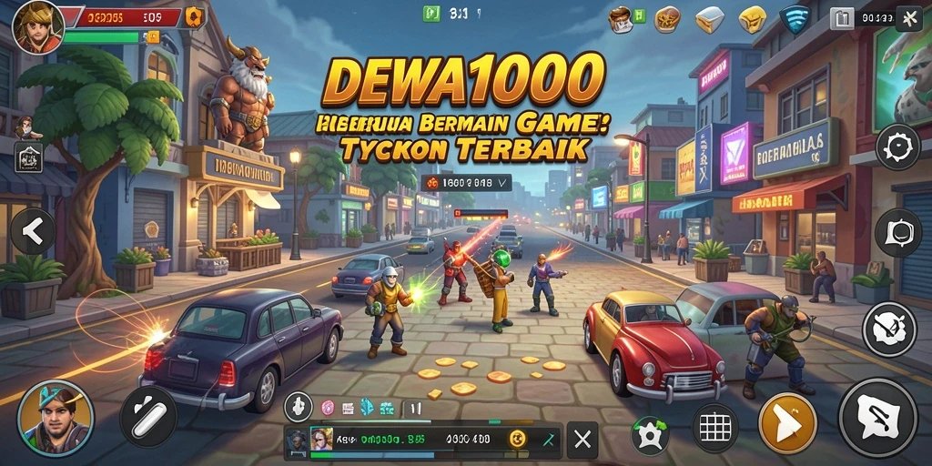 Tampilan menarik dari permainan Tycoon DEWA1000 menunjukkan keseruan gameplay.