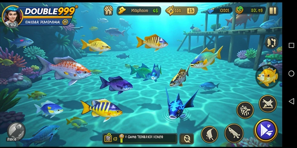 Tangkapan ikan yang berwarna-warni dan menakjubkan dari gameplay Tembak Ikan.