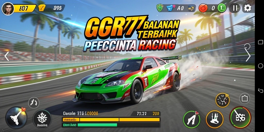 Screenshot GGR777 menampilkan aksi balapan mendebarkan.