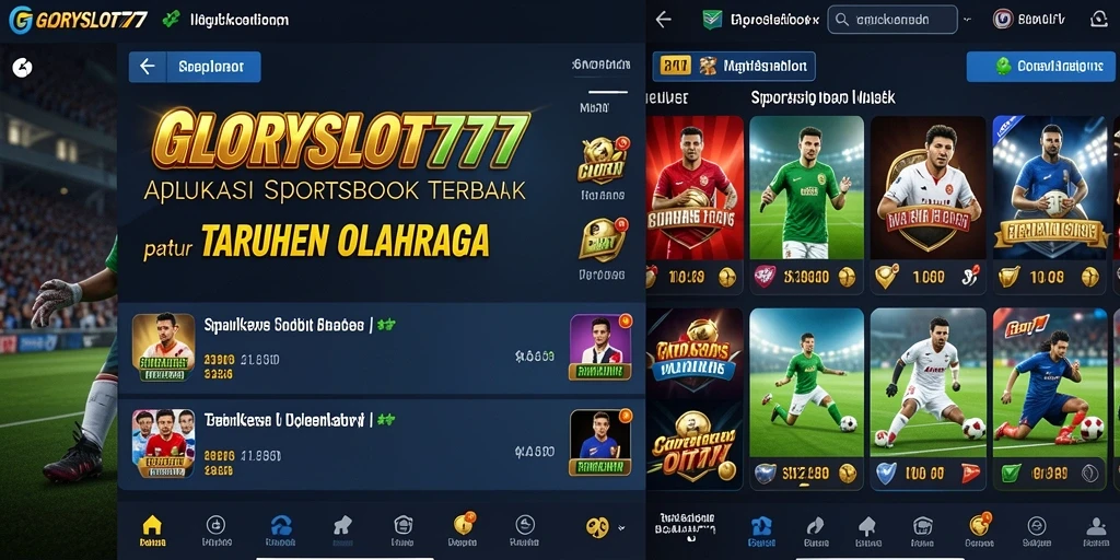 Tangkapan layar gameplay Sportsbook dari GLORYSLOT777.