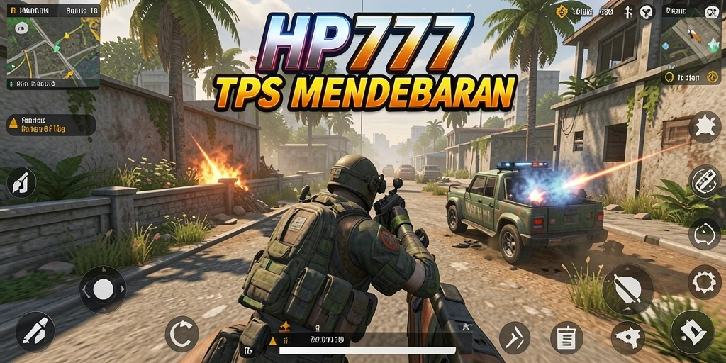 Screenshot utama HP777 menampilkan aksi seru dalam gameplay TPS.