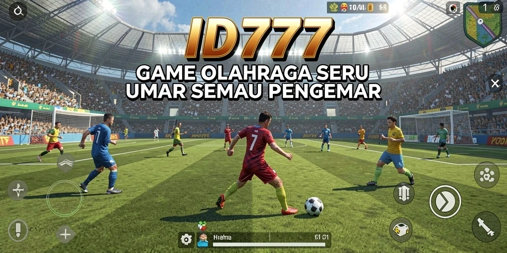 Screenshot gameplay ID777 menunjukkan aksi olahraga yang seru dan mendebarkan.