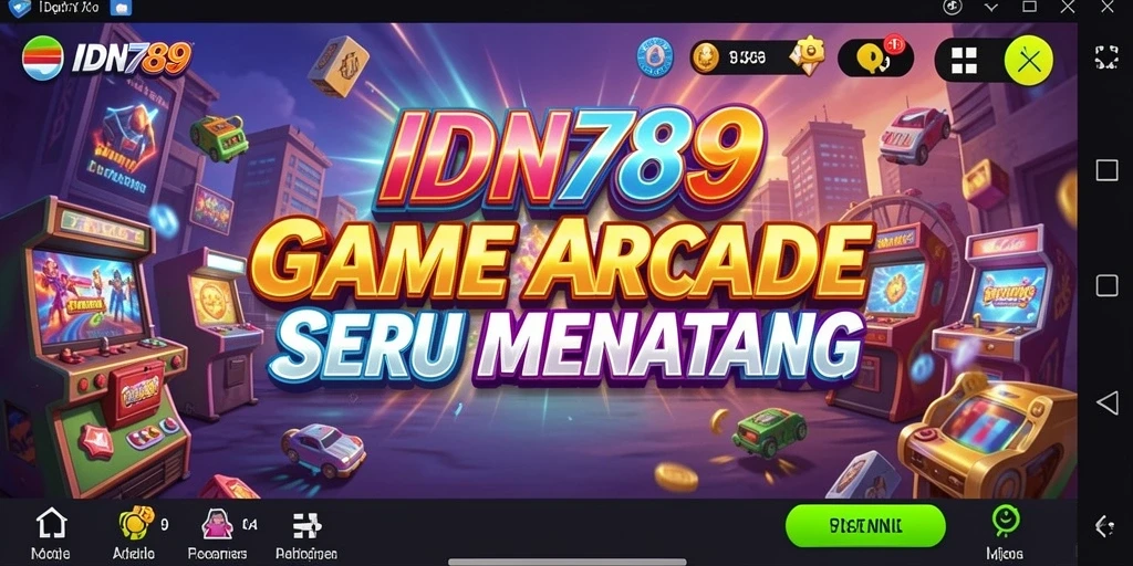 Screenshot utama IDN789 menampilkan momen seru dalam permainan Arcade.