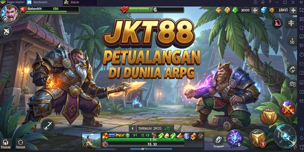 Screenshot gameplay JKT88 menampilkan pertarungan epik dan karakter yang menawan.