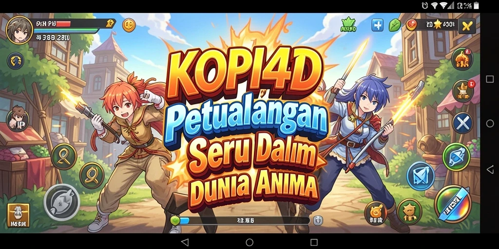 Tampilan gameplay Epic KOPI4D dalam dunia anime yang menakjubkan.
