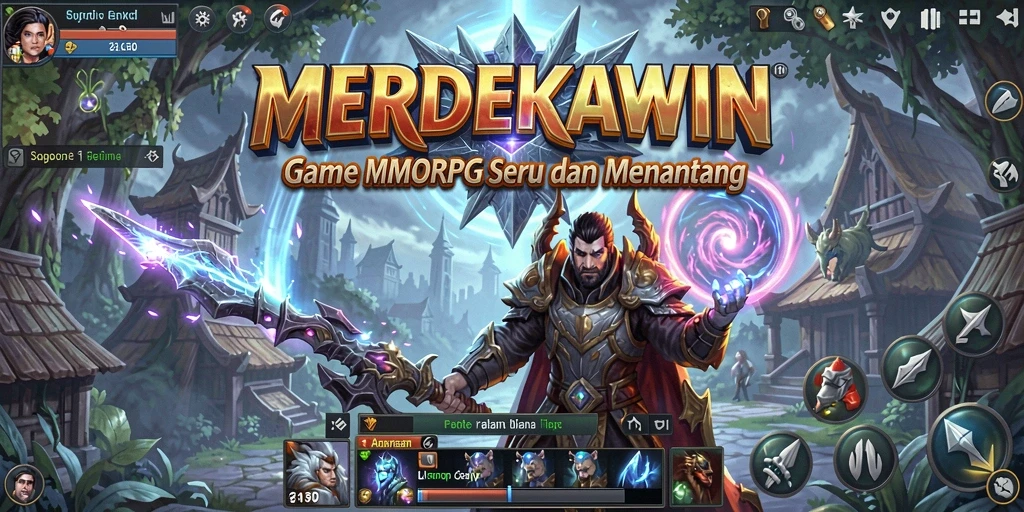 Tampilan gameplay seru dan mendebarkan dari MERDEKAWIN.