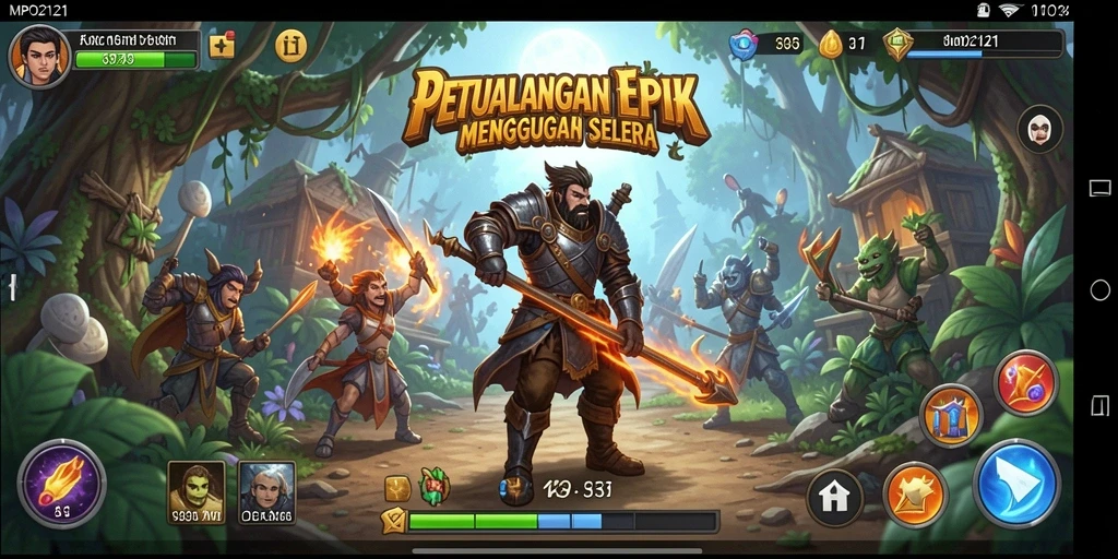 Screenshot MPO2121 menampilkan pemain beraksi di dunia petualangan yang menakjubkan.