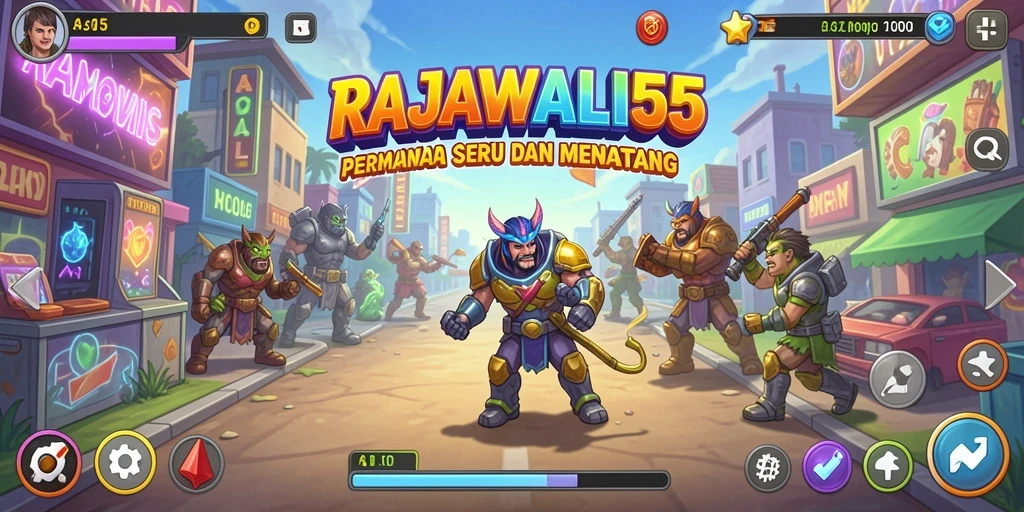 Screenshot gameplay RAJAWALI55 menampilkan aksi seru dan grafis mengagumkan.