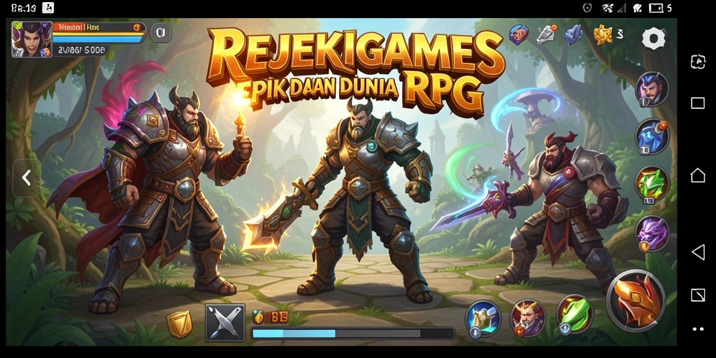 Tampilan gameplay seru dalam REJEKIGAMES yang menarik.