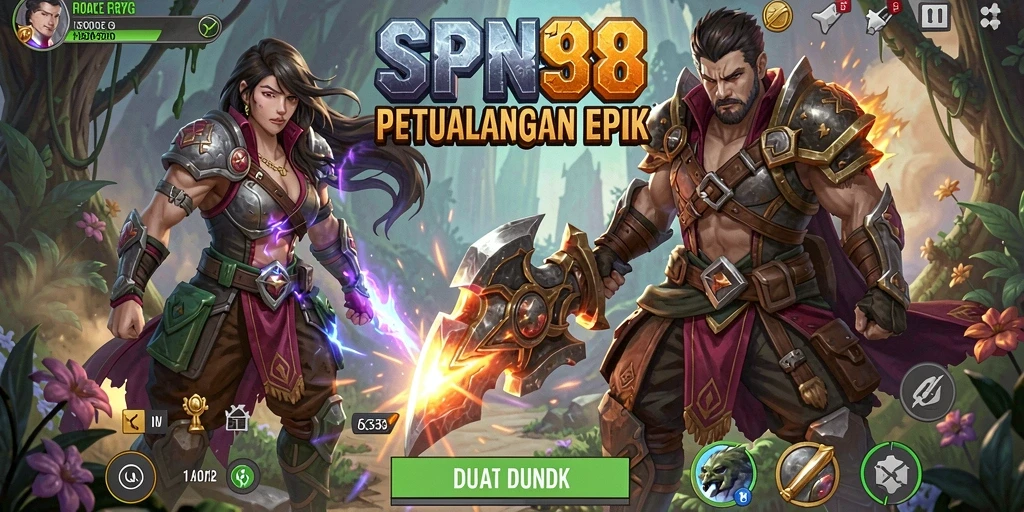 Screenshot gameplay utama SPN88 menunjukkan aksi pertempuran yang mendebarkan.
