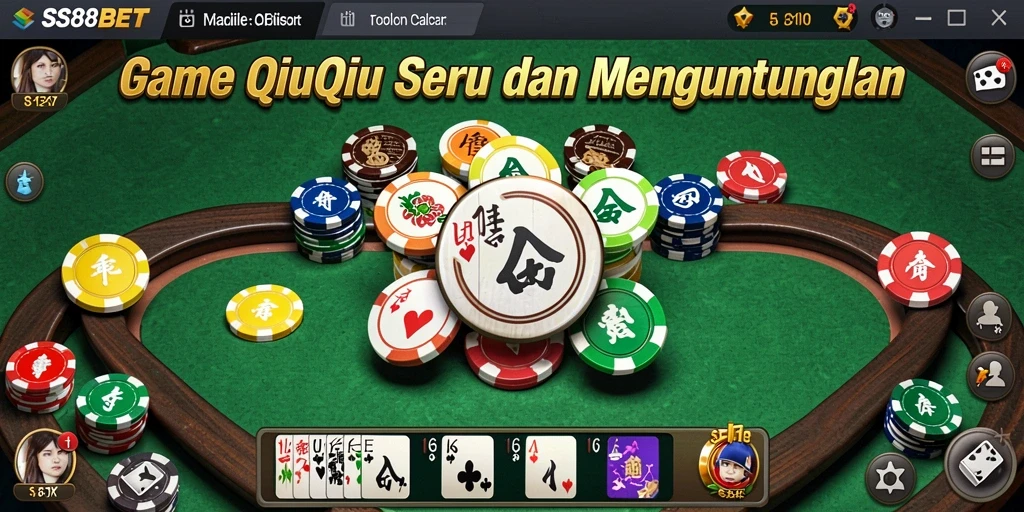 Tampilan seru gameplay QiuQiu di SS88BET.