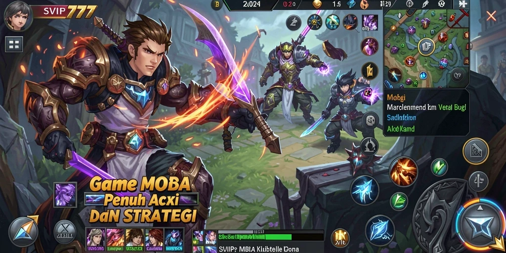 Screenshot gameplay SVIP777 dengan grafik menawan dan aksi tarik ulur tim.