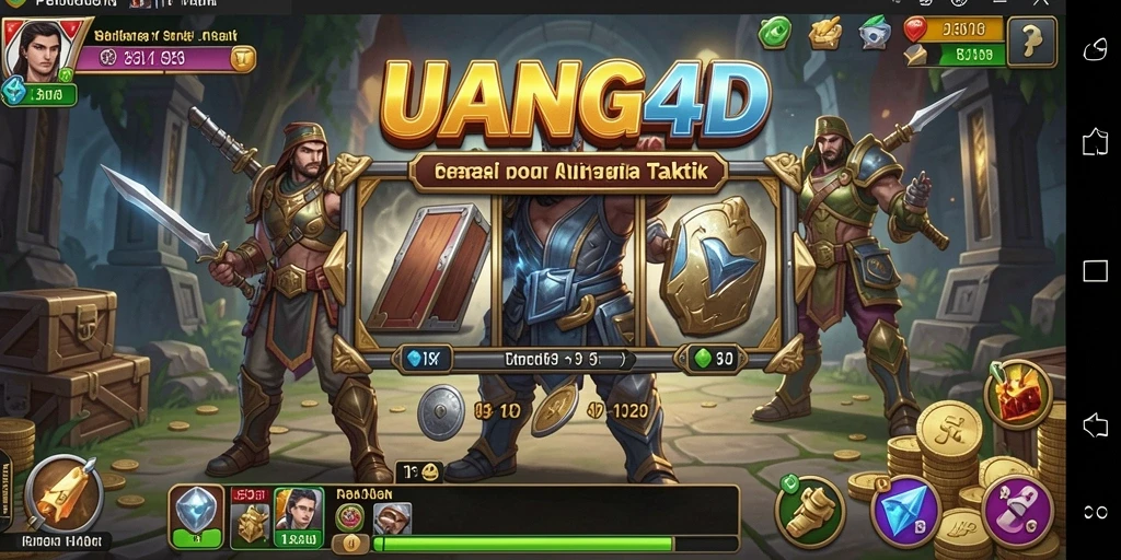 Tangkapan layar utama menampilkan aksi seru dalam gameplay strategi.